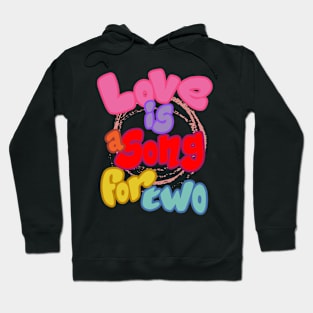 Love is a Song for Two: A Red and Pink Affair of Love, Life, and Beauty Hoodie